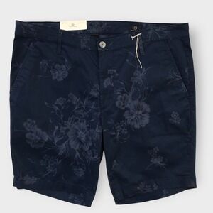 NEW! AG Wanderer Floral Print Chino Shorts‎ Slim Cotton Stretch Sateen 38